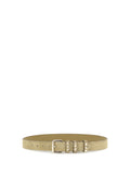 Beige Textured Buckle Belt 1