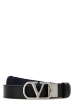Black Solid Reversible Belt 1