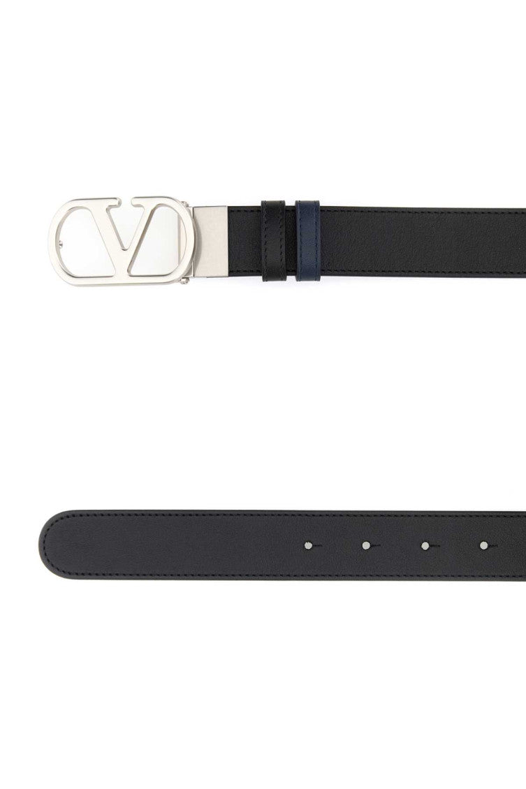 Black Solid Reversible Belt 3