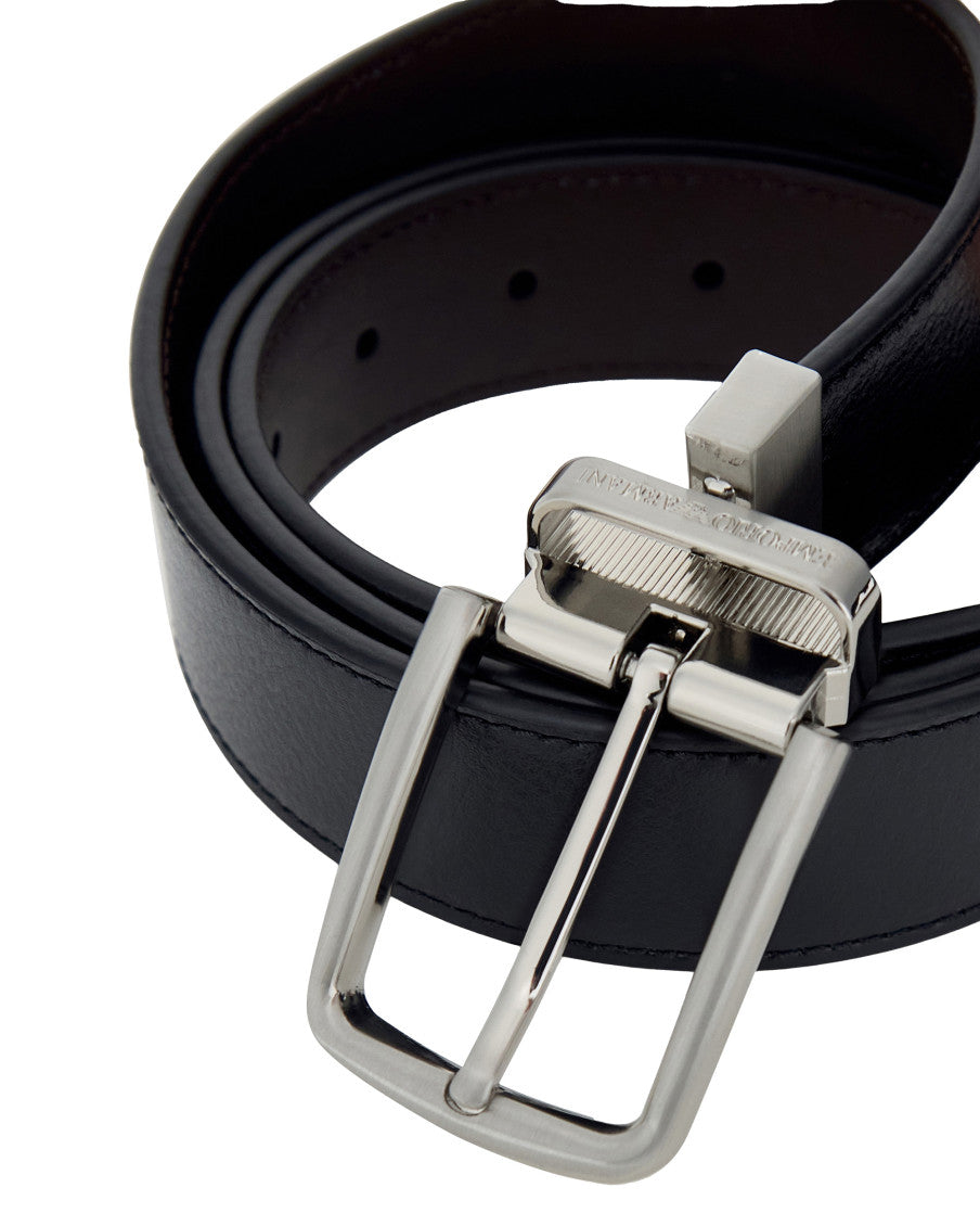 Black Solid Reversible Belt 2