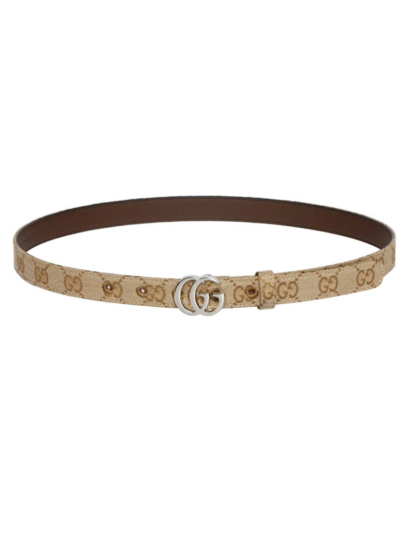 Beige GG Logo Buckle Belt 1