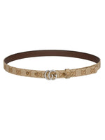 Beige GG Logo Buckle Belt 1