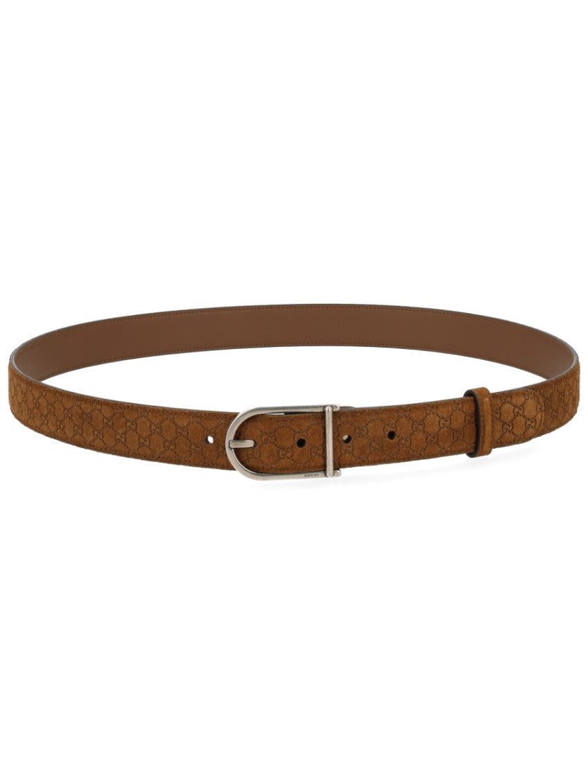 Brown Logo Buckle Belt 1