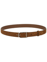Brown Logo Buckle Belt 1