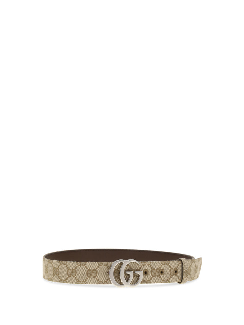 Beige GG Logo Buckle Belt 1