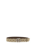 Beige GG Logo Buckle Belt 1