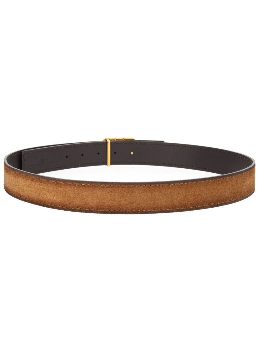 Brown GG Logo Reversible Belt 2