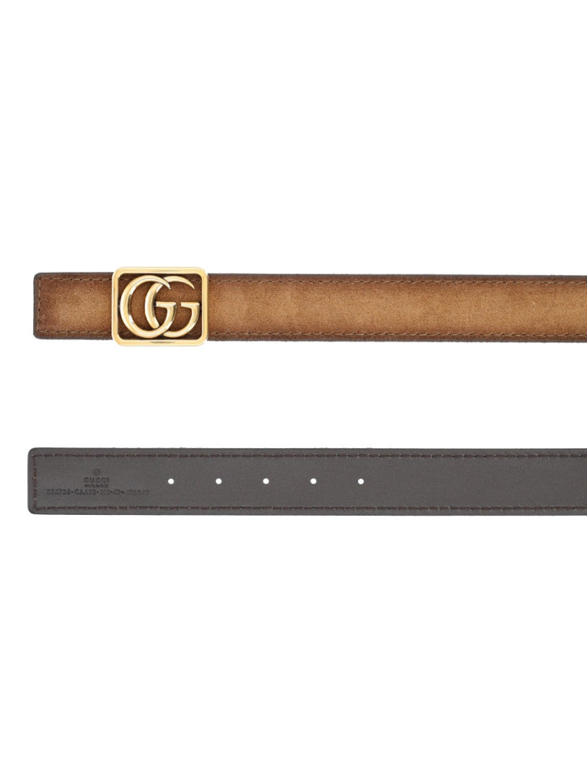 Brown GG Logo Reversible Belt 3