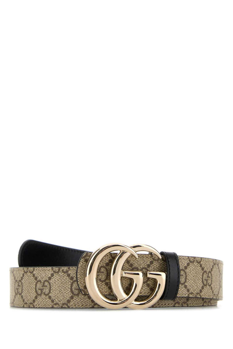 Beige GG Logo Reversible Belt 3