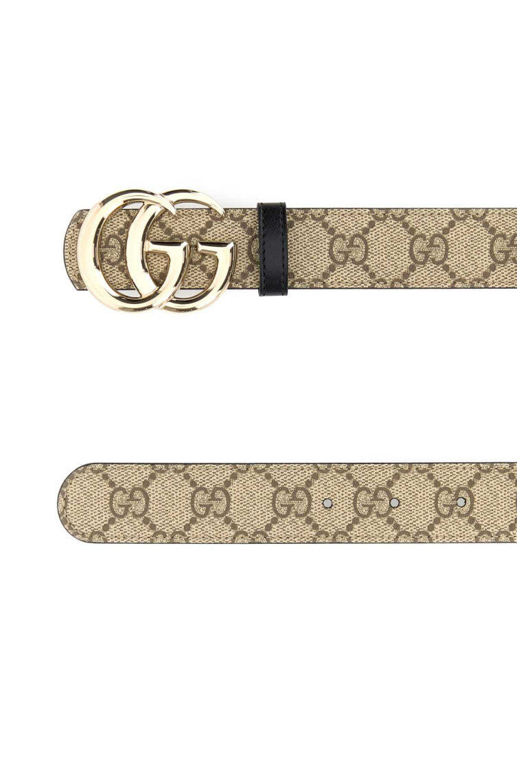 Beige GG Logo Reversible Belt 4
