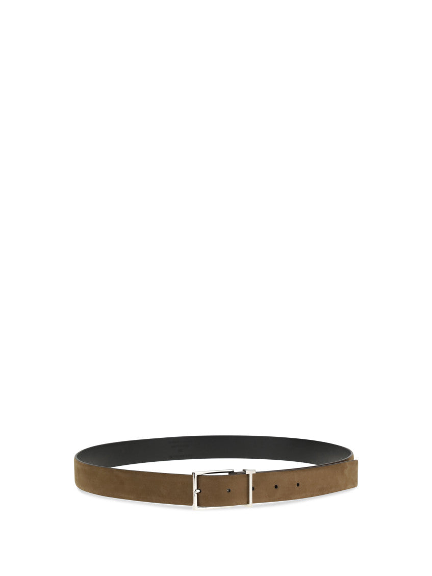 Brown Textured Buckle Belt 1