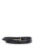 Black Textured Buckle Belt 1
