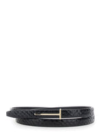Black Textured Buckle Belt 1