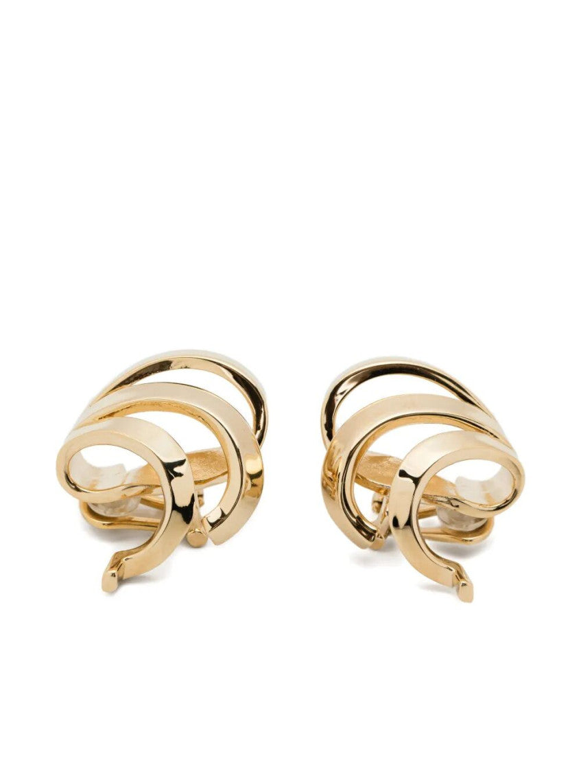 Golden Leafbig Earrings 1