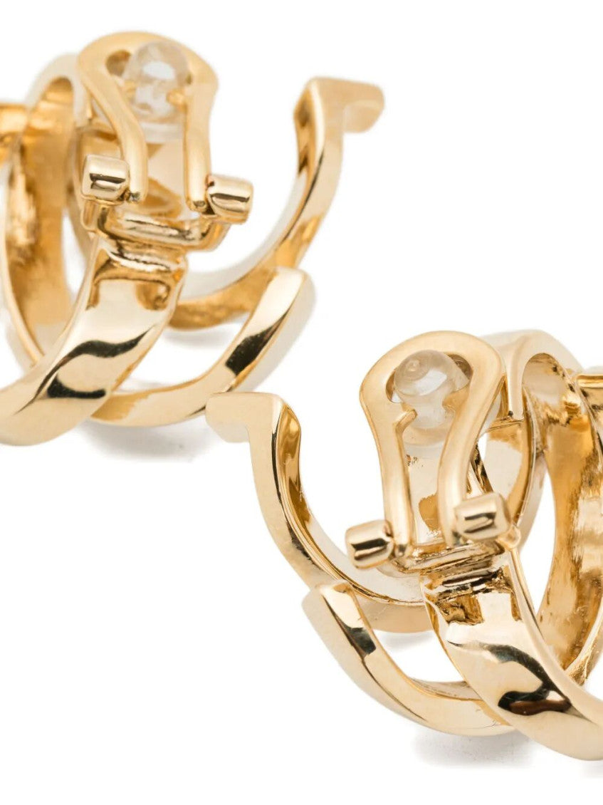 Golden Leafbig Earrings 2