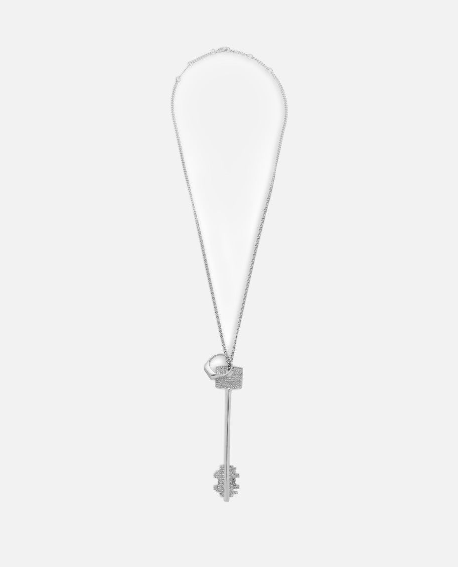 Silver Key Pendant Necklace 1