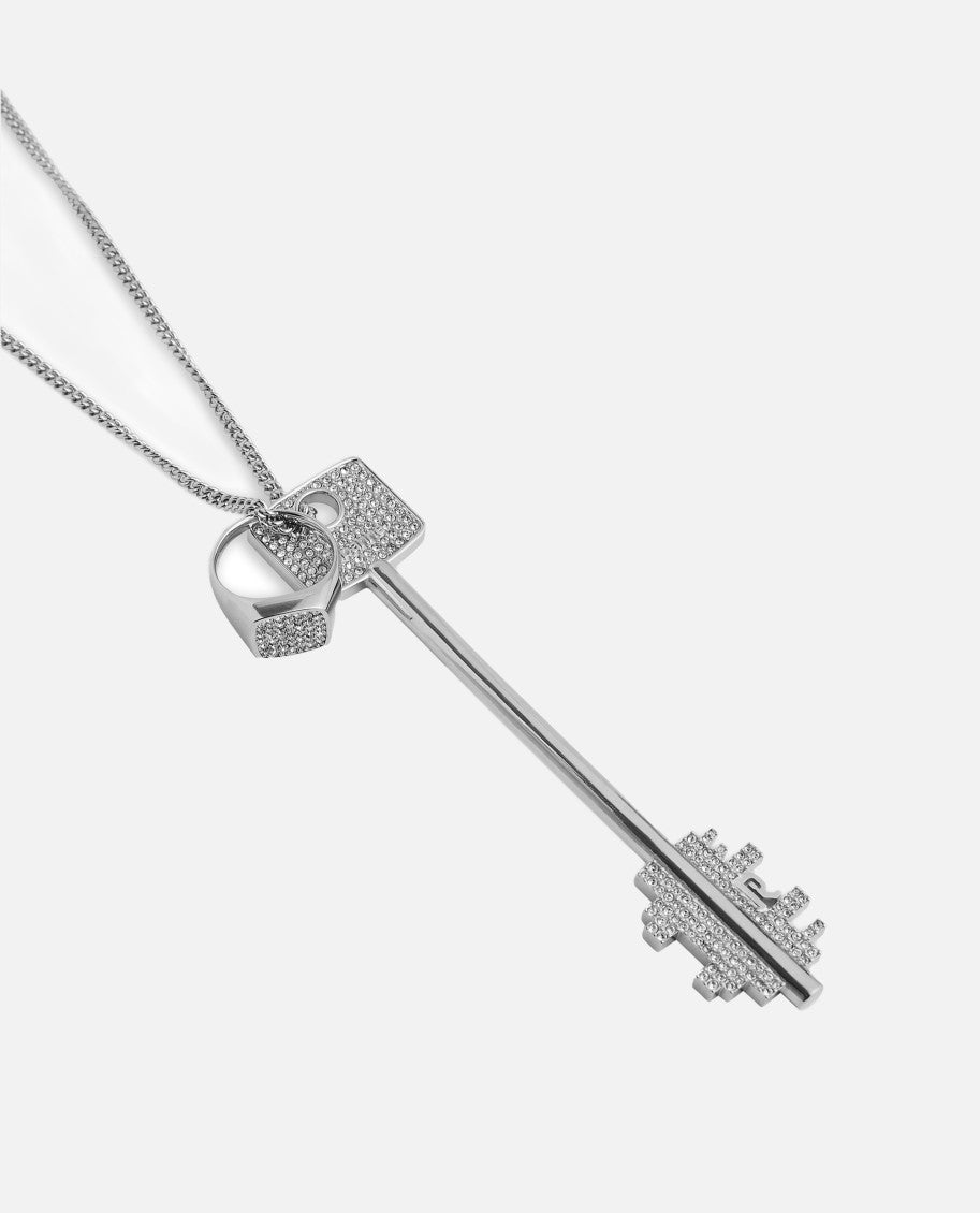 Silver Key Pendant Necklace 2