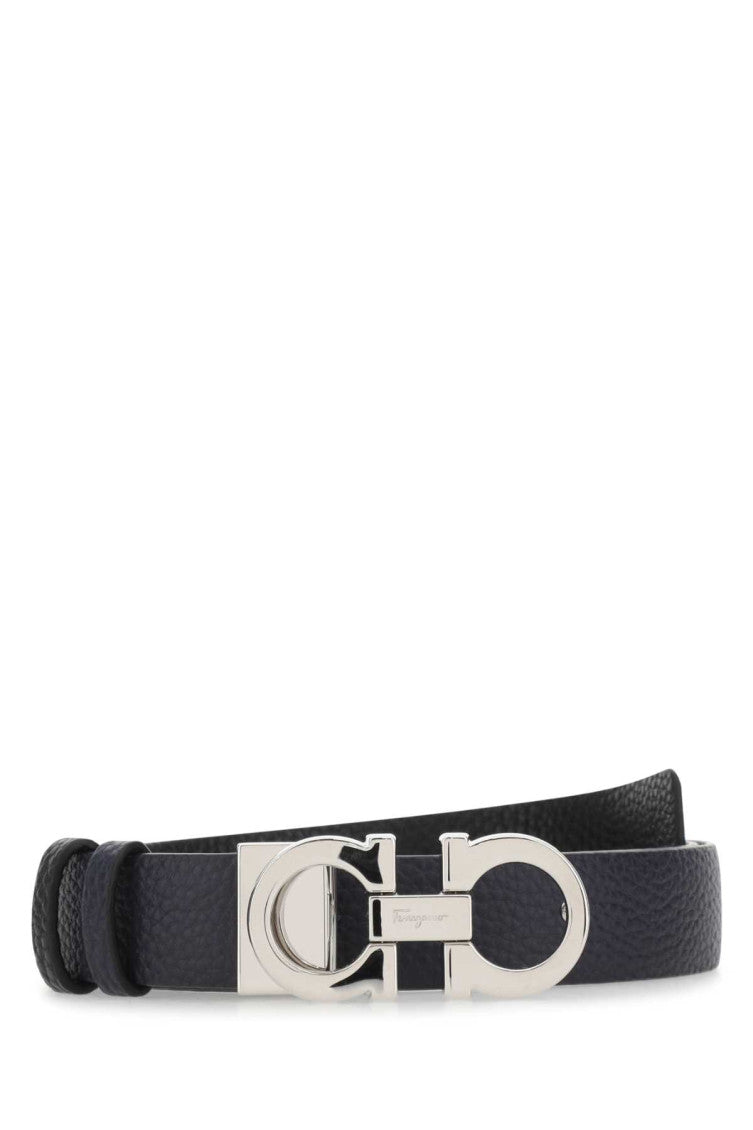 Black Reversible Gancini Buckle Belt 1