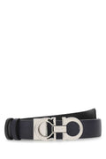 Black Reversible Gancini Buckle Belt 1