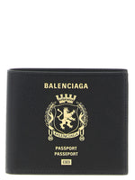 Black Logo Textured Wallet 1