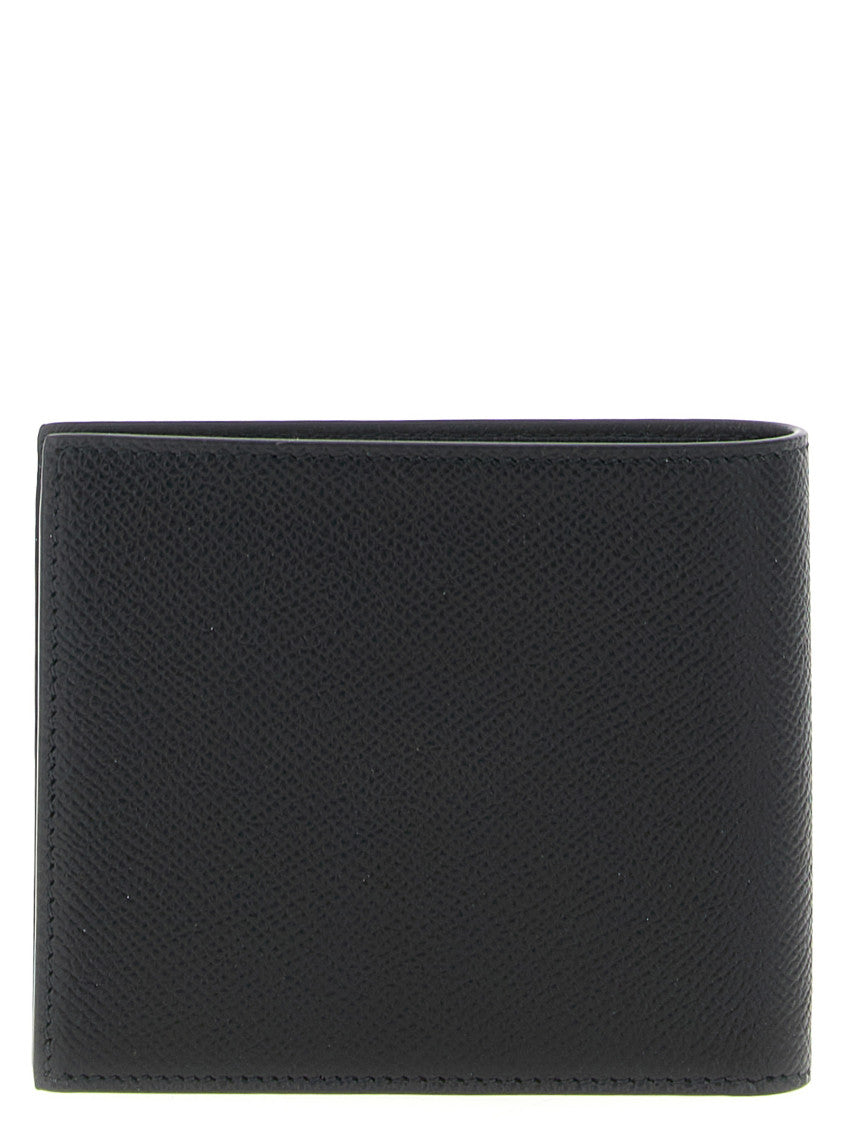 Black Logo Textured Wallet 2