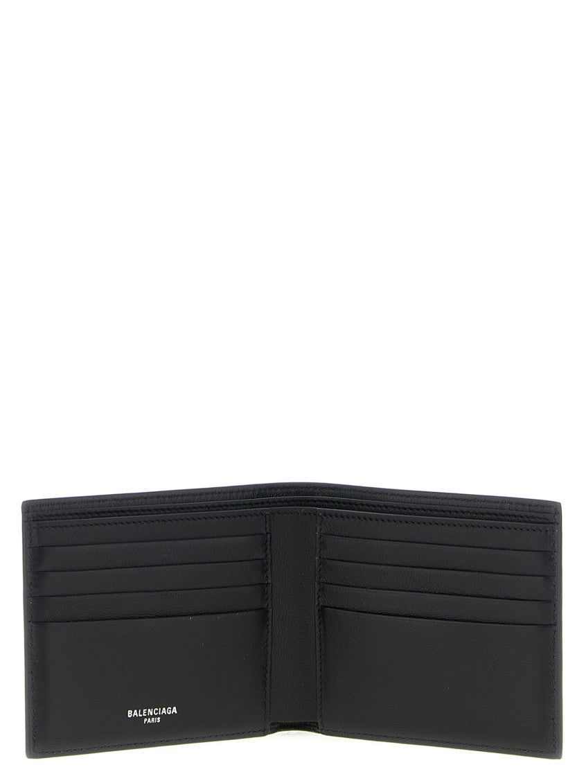Black Logo Textured Wallet 3