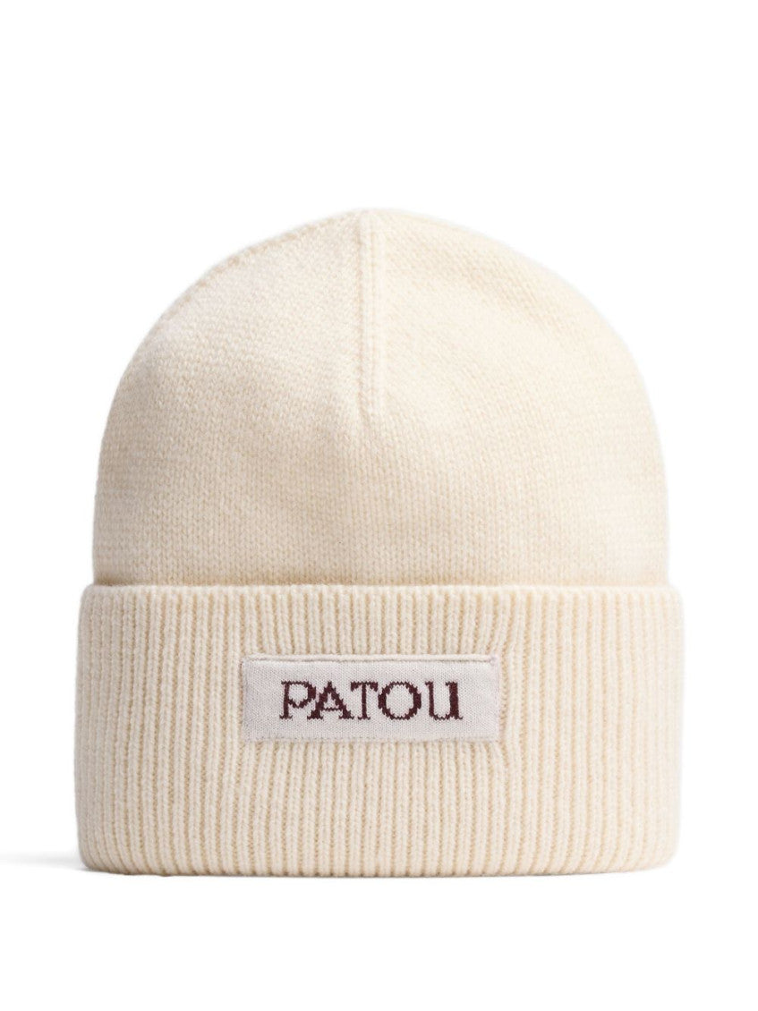 White Logo Beanie Hat 1
