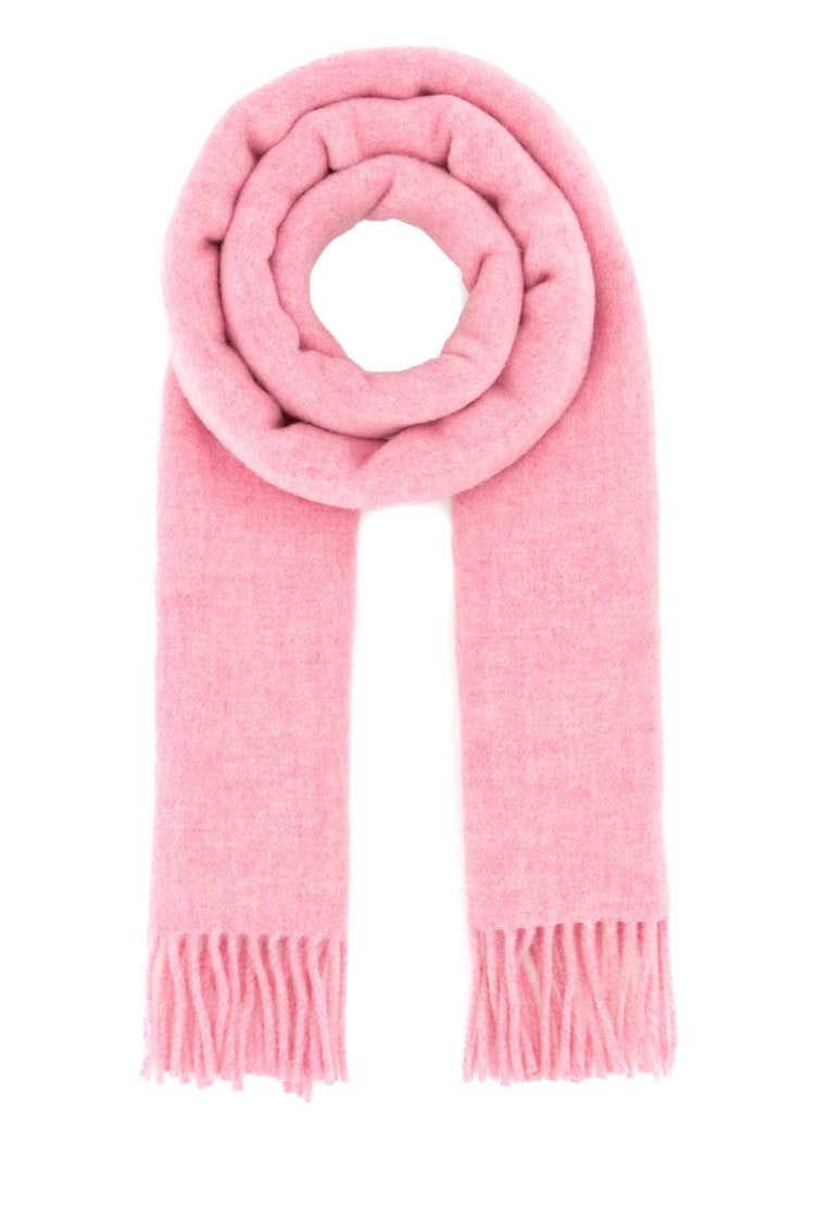Pink Logo Patch Scarf 1