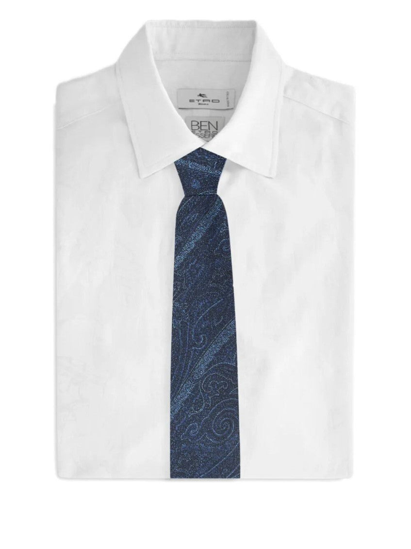 Navy Blue Arnica Motif Tie 2