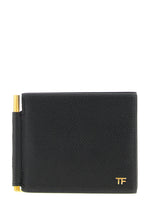Black Logo Textured Wallet 1