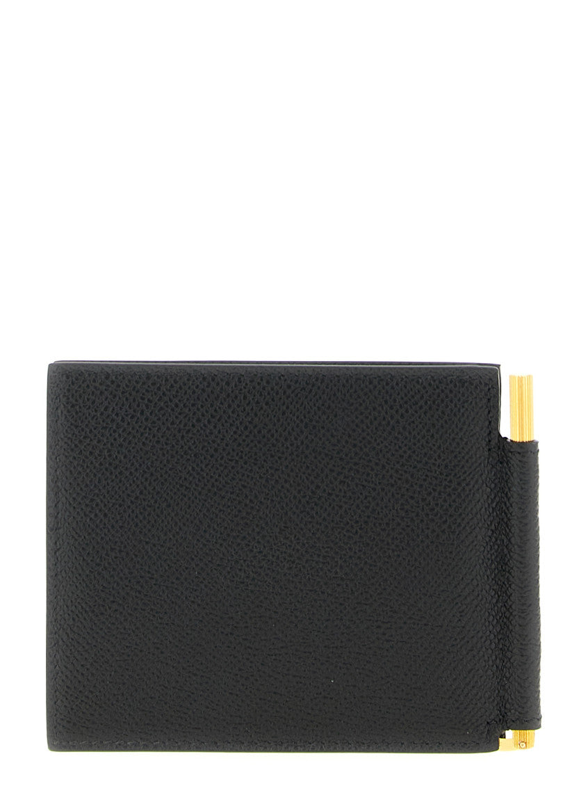 Black Logo Textured Wallet 2