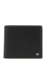 Black Logo Textured Wallet 1