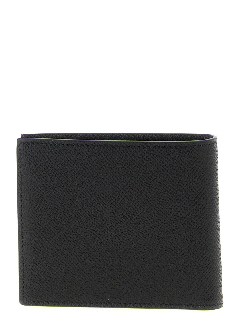 Black Logo Textured Wallet 2