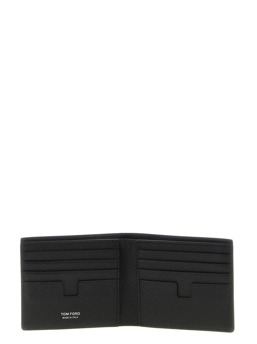 Black Logo Textured Wallet 3