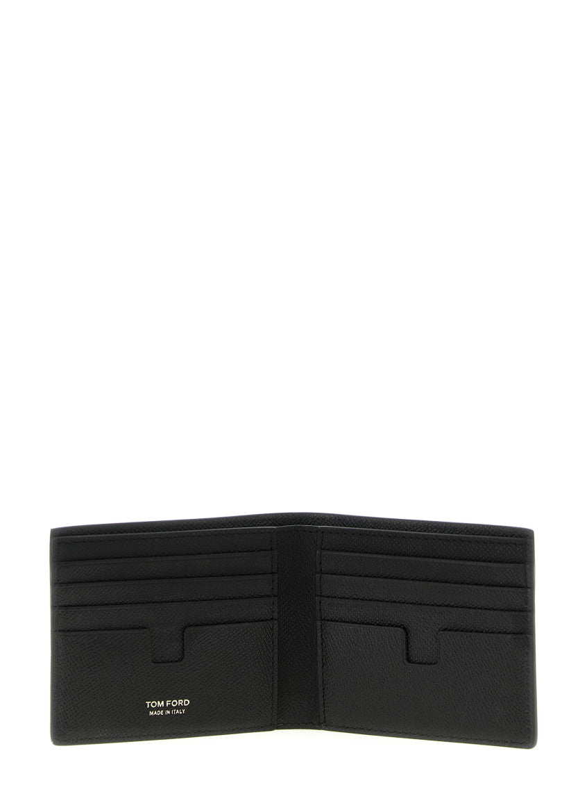 Black Logo Textured Wallet 3