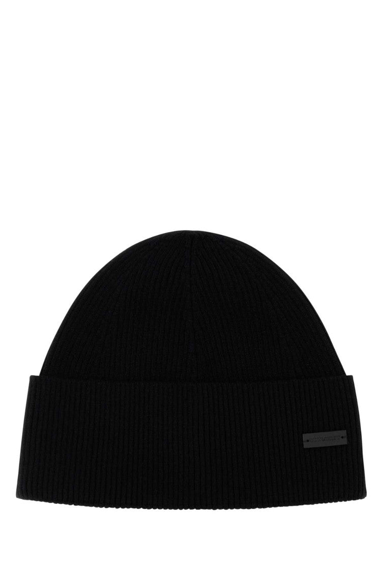 Black Logo Beanie Hat 1