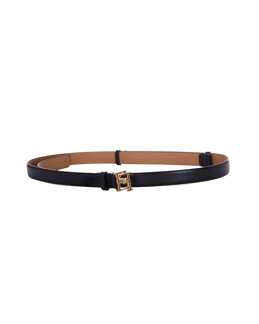 Black Logo Solid Belt 1