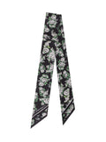 Black Floral Printed Bandana Scarf 1