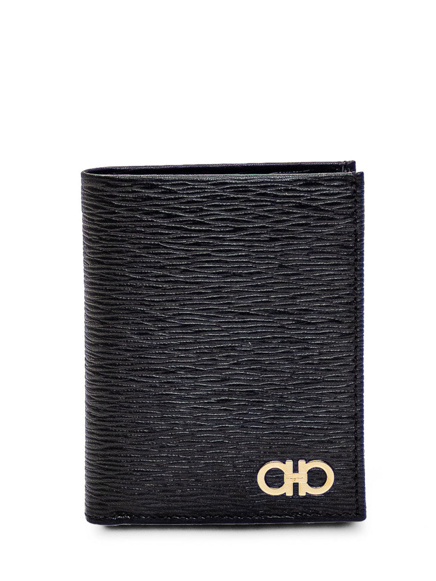Black Gancini Textured Wallet 1