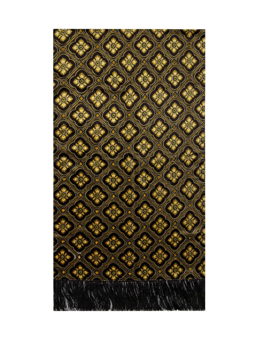 Black Geometric Print  Square Scarf 1