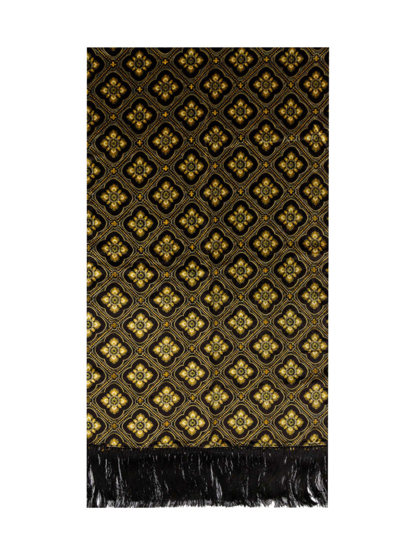 Black Geometric Print  Square Scarf 2