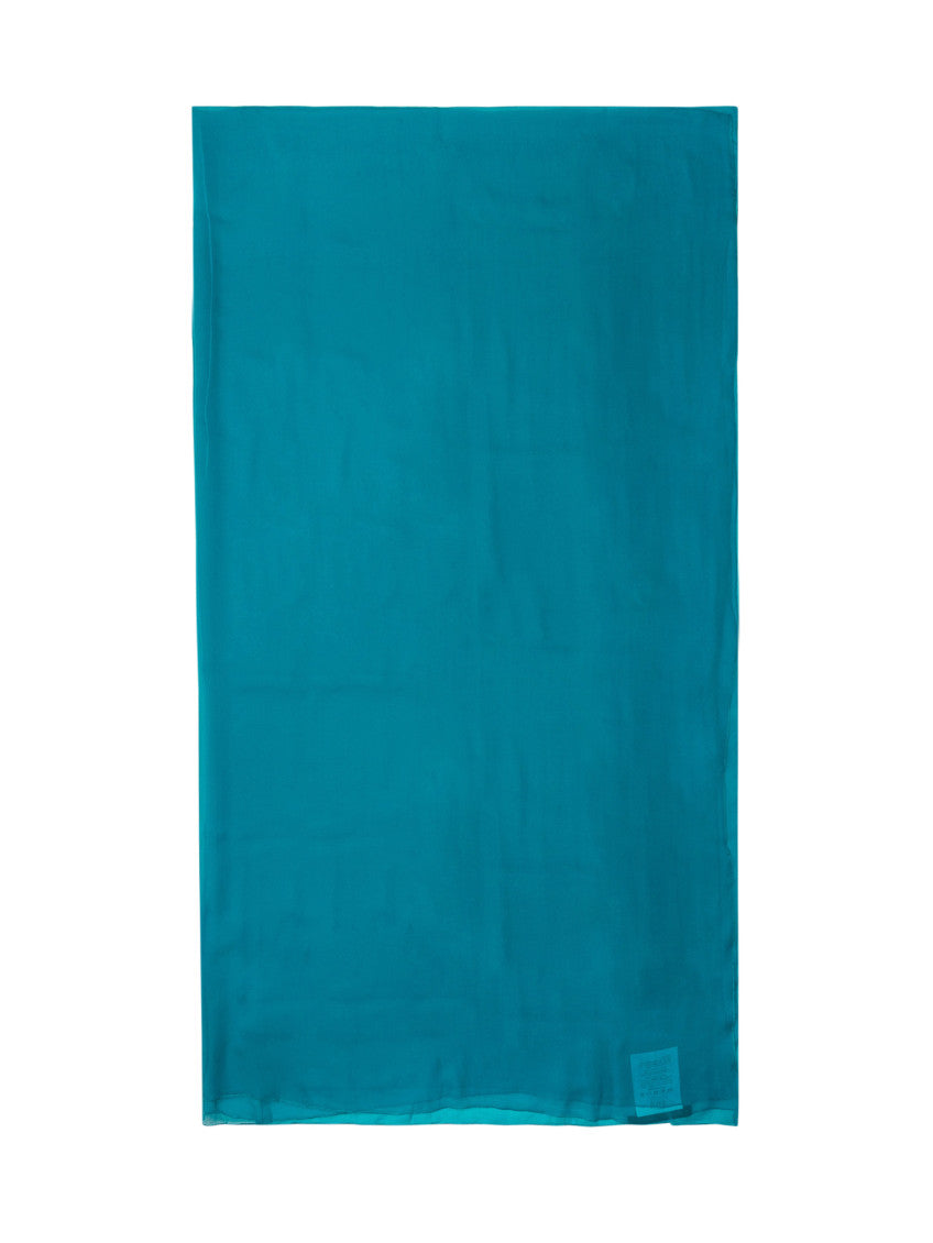 Green Foulard Solid Scarf 1