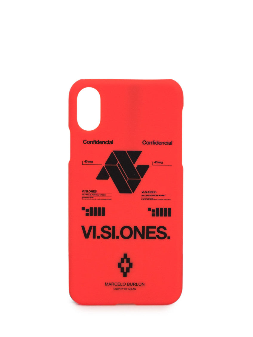 Red Printed I Phone X Logo Case 1