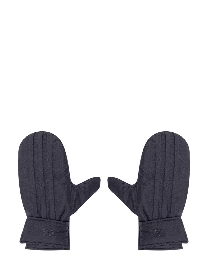 Black Y-3 Logo Gloves 1