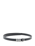 Black Solid Ring Embellished Belt 1