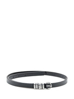 Black Solid Ring Embellished Belt 1