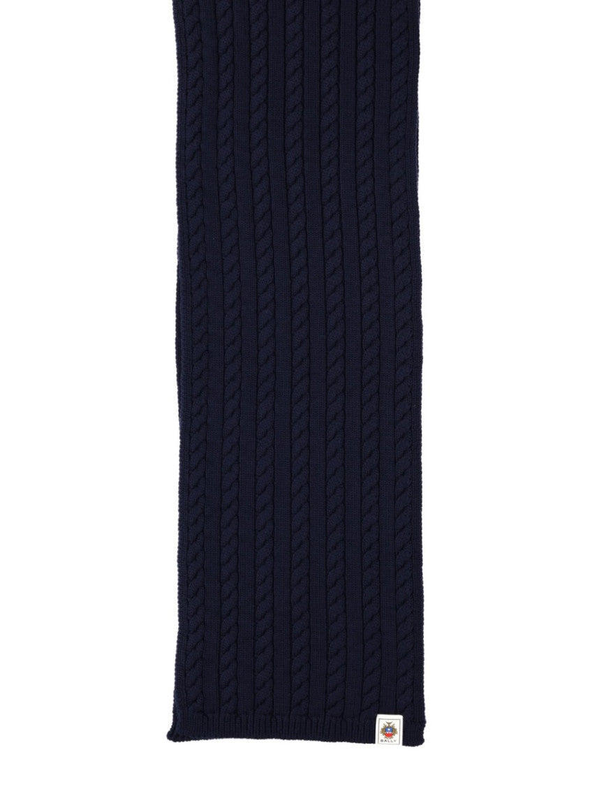 Navy Blue Knitted Scarf 2