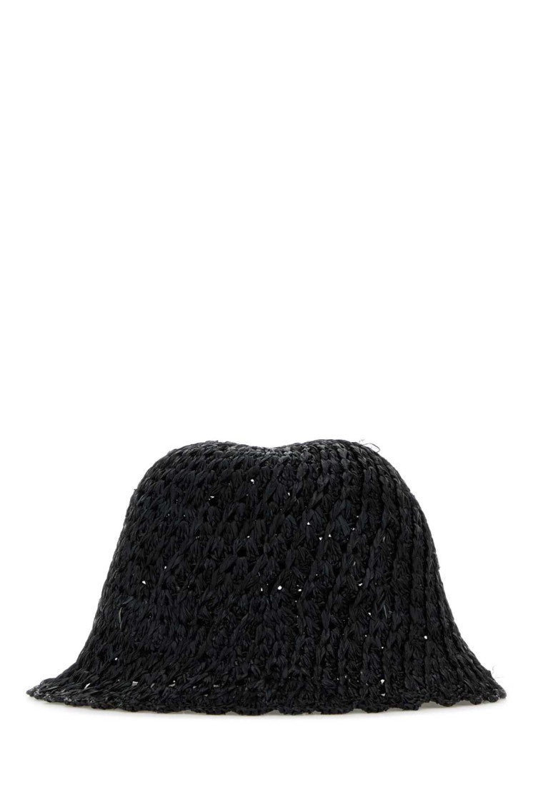 Black Crochet Bucket Hat 2