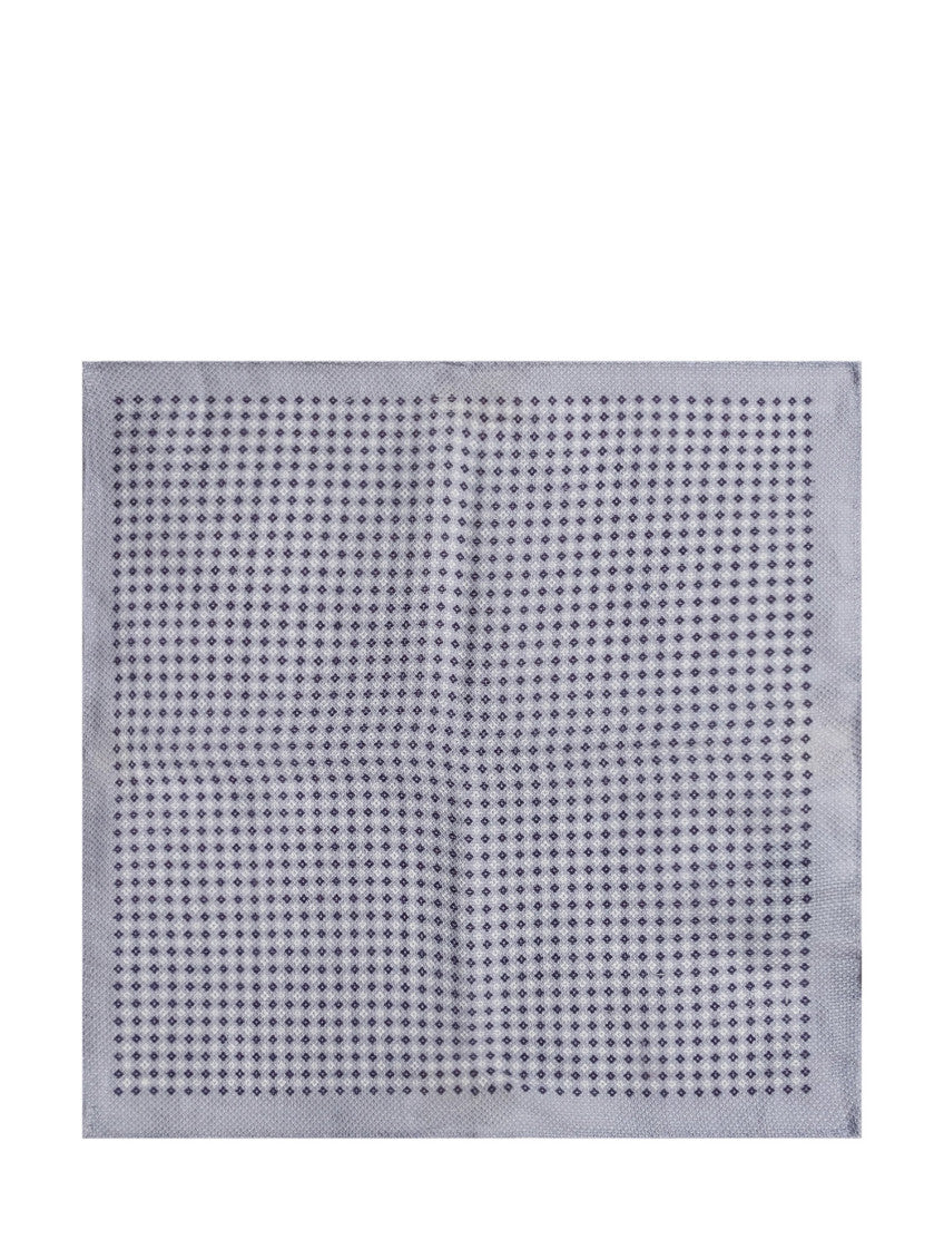 Grey Printed Pocket Square 1