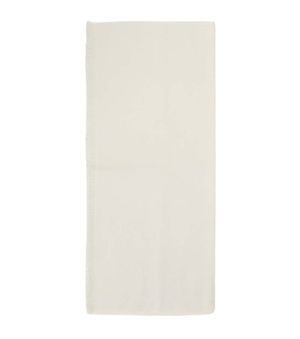White None Solid Scarves 1